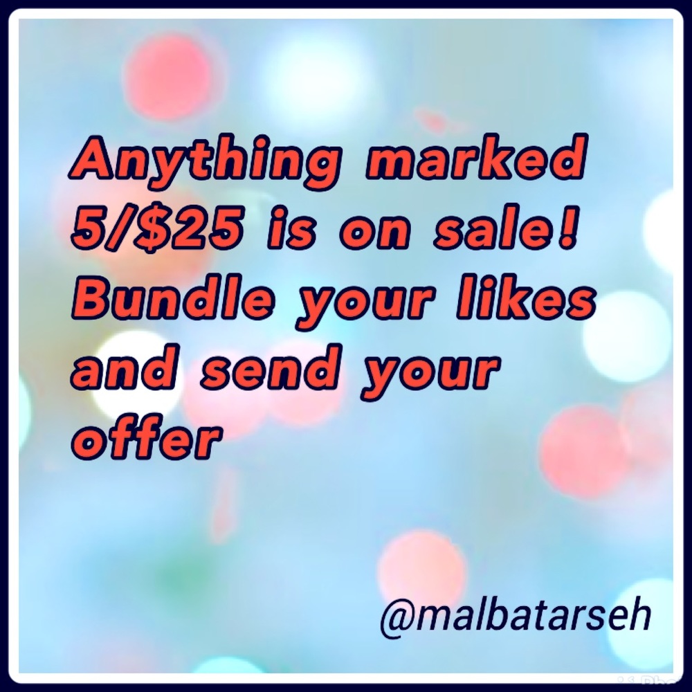 5/$25 sale new items added now